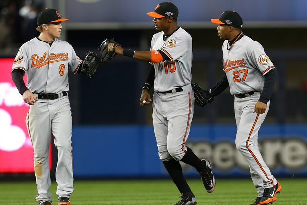 Adam Jones (the Orioles Outfielder) Celebrates Super Bowl-Bound Baltimore Ravens