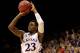 LAWRENCE, KS - JANUARY 14: Ben McLemore #23 of the Kansas Jayhawks shoots during the game against the Baylor Bears at Allen Fieldhouse on January 14, 2013 in Lawrence, Kansas. (Photo by Jamie Squire/Getty Images)