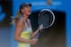 MELBOURNE, AUSTRALIA - JANUARY 22: Maria Sharapova of Russia celebrates winning her Quarterfinal match against Ekaterina Makarova of Russia during day nine of the 2013 Australian Open at Melbourne Park on January 22, 2013 in Melbourne, Australia. (Photo by Julian Finney/Getty Images)