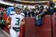 Jan 6, 2013; Landover, MD, USA; Seattle Seahawks quarterback Russell Wilson (3) runs out on the field to warm up before the NFC Wild Card playoff game against the Washington Redskins at FedEx Field. Mandatory Credit: Daniel Shirey-USA TODAY Sports
