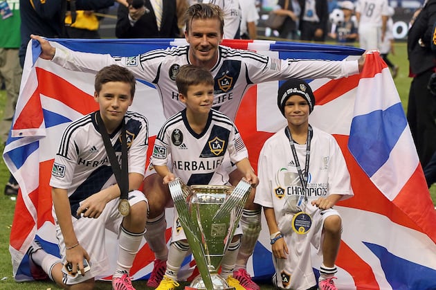 David Beckham at Chelsea for Son Brooklyn's Trial