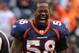 DENVER, CO - OCTOBER 9: Von Miller #58 of the Denver Broncos reacts to a play against the San Diego Chargers at Sports Authority Field at Mile High on October 9, 2011 in Denver, Colorado. (Photo by Bart Young/Getty Images)