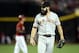 PHOENIX, AZ - JUNE 15: Relief pitcher Brian Wilson #38 of the San Francisco Giants during the Major League Baseball game against the Arizona Diamondbacks at Chase Field on June 15, 2011 in Phoenix, Arizona. The Giants defeated the Diamondbacks 5-2. (Photo by Christian Petersen/Getty Images)
