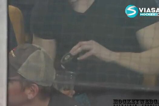 Video: Loose Puck Lands in Bruins' Fan's Beer