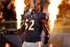 BALTIMORE, MD - SEPTEMBER 23: Linebacker Ray Lewis #52 of the Baltimore Ravens is introduced before playing against the New England Patriots at M&T Bank Stadium on September 23, 2012 in Baltimore, Maryland. (Photo by Patrick Smith/Getty Images)