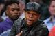 January 15, 2013; Los Angeles, CA, USA; Professional boxer Floyd Mayweather, Jr watches the game between the Los Angeles Lakers and the Milwaukee Bucks at the Staples Center. Lakers won 104-88. Mandatory Credit: Jayne Kamin-Oncea-USA TODAY Sports
