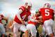 OXFORD, OH - OCTOBER 27: Quarterback Zac Dysert #4 of the Miami (OH) RedHawks hands off to Jamire Westbrook #5 of the Miami (OH) RedHawks in the first half against the Ohio Bobcats at Yager Stadium on October 27, 2012 in Oxford, Ohio. Miami (OH) defeated Ohio 23-20. (Photo by Jamie Sabau/Getty Images)