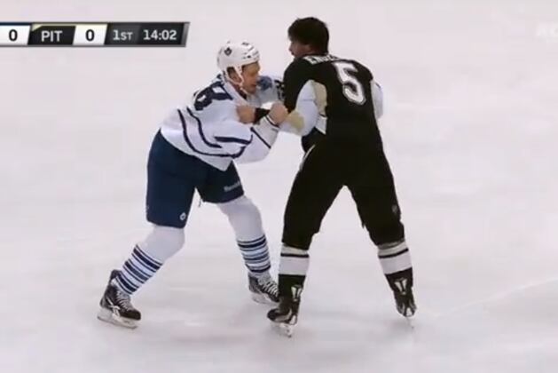 Watch Colton Orr's Marathon Brawl, Busting Up Deryk Engelland's Eye