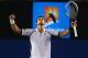 MELBOURNE, AUSTRALIA - JANUARY 22: Novak Djokovic of Serbia celebrates after winning his Quarterfinal match against Tomas Berdych of the Czech Republic during day nine of the 2013 Australian Open at Melbourne Park on January 22, 2013 in Melbourne, Australia. (Photo by Scott Barbour-Pool/Getty Images)