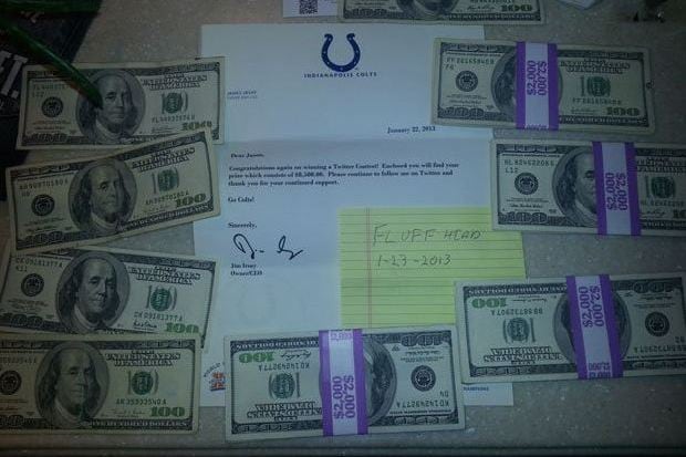 Colts Owner Sent $8,500 to a Fan Who Guessed the Correct Ravens-Pats Score