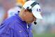 Oct 6, 2012; Gainesville, FL, USA; LSU Tigers head coach Les Miles during the fourth quarter against the Florida Gators at Ben Hill Griffin Stadium. Mandatory Credit: Jake Roth-USA TODAY Sports