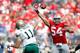 COLUMBUS, OH - SEPTEMBER 22: Austin Brown #11 of the University of Alabama at Birmingham Blazers throws the ball past John Simon #54 of the Ohio State Buckeyes during the fourth quarter on September 22, 2012 at Ohio Stadium in Columbus, Ohio. Ohio State defeated UAB 29-15. (Photo by Kirk Irwin/Getty Images)
