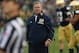 SOUTH BEND, IN - OCTOBER 20: Head coach Brian Kelly of the Notre Dame Fighting Irish argues with a referee during a game against the BYU Cougars at Notre Dame Stadium on October 20, 2012 in South Bend, Indiana. Notre Dame defeated BYU 17-14. (Photo by Jonathan Daniel/Getty Images)