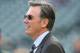 DETROIT, MI - OCTOBER 06: General manager Billy Beane of the Oakland Athletics watches batting practice prior to Game One of the American League Division Series against the Detroit Tigers at Comerica Park on October 6, 2012 in Detroit, Michigan. (Photo by Leon Halip/Getty Images)