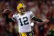 SAN FRANCISCO, CA - JANUARY 12: Quarterback Aaron Rodgers #12 of the Green Bay Packers throws the ball against the San Francisco 49ers during the NFC Divisional Playoff Game at Candlestick Park on January 12, 2013 in San Francisco, California. (Photo by Thearon W. Henderson/Getty Images)
