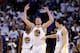 OAKLAND, CA - JANUARY 02: David Lee #10 of the Golden State Warriors reacts after the Warriors made a basket against the Los Angeles Clippers at Oracle Arena on January 2, 2013 in Oakland, California. NOTE TO USER: User expressly acknowledges and agrees that, by downloading and or using this photograph, User is consenting to the terms and conditions of the Getty Images License Agreement. (Photo by Ezra Shaw/Getty Images)