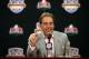 FORT LAUDERDALE, FL - JANUARY 08: Head coach Nick Saban of the Alabama Crimson Tide speaks to the media during the Discover BCS National Championship Press Conference at the Harbor Beach Marriott on January 8, 2013 in Fort Lauderdale, Florida. (Photo by Streeter Lecka/Getty Images)