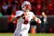 CLEMSON, SC - NOVEMBER 17: Mike Glennon #8 of the North Carolina State Wolfpack drops back to pass against the Clemson Tigers during their game at Memorial Stadium on November 17, 2012 in Clemson, South Carolina. (Photo by Streeter Lecka/Getty Images)
