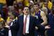 TEMPE, AZ - JANUARY 19: Head coach Sean Miller of the Arizona Wildcats reacts during the college basketball game against the Arizona State Sun Devils at Wells Fargo Arena on January 19, 2013 in Tempe, Arizona. The Wildcats defeated the Sun Devils 71-54. (Photo by Christian Petersen/Getty Images)