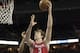 Jan 21, 2013; Charlotte, NC, USA Houston Rockets center Omer Asik (3) looks to shoot the ball while Charlotte Bobcats power forward Bismack Biyombo (0) defends during the first half at Time Warner Cable Arena. Mandatory Credit: Jeremy Brevard-USA TODAY Sports