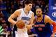 ORLANDO, FL - JANUARY 05: Nikola Vucevic #9 of the Orlando Magic is gaurded by Tyson Chandler #6 of the New York Knicks during the game at Amway Center on January 5, 2013 in Orlando, Florida. NOTE TO USER: User expressly acknowledges and agrees that, by downloading and or using this photograph, User is consenting to the terms and conditions of the Getty Images License Agreement. (Photo by Sam Greenwood/Getty Images)