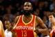 BOSTON, MA - JANUARY 11: James Harden #13 of the Houston Rockets straightens his jersey after being fouled against the Boston Celtics during the game on January 11, 2013 at TD Garden in Boston, Massachusetts. NOTE TO USER: User expressly acknowledges and agrees that, by downloading and or using this photograph, User is consenting to the terms and conditions of the Getty Images License Agreement. (Photo by Jared Wickerham/Getty Images)