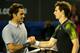 MELBOURNE, AUSTRALIA - JANUARY 25: Andy Murray of Great Britain shakes hands with Roger Federer of Switzerland after Murray won their semifinal match during day twelve of the 2013 Australian Open at Melbourne Park on January 25, 2013 in Melbourne, Australia. (Photo by Robert Prezioso/Getty Images)