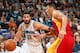 NEW ORLEANS, LA - JANUARY 09: Greivis Vasquez #21 of the New Orleans Hornets drives the ball around Jeremy Lin #7 of the Houston Rockets at New Orleans Arena on January 9, 2013 in New Orleans, Louisiana. NOTE TO USER: User expressly acknowledges and agrees that, by downloading and or using this photograph, User is consenting to the terms and conditions of the Getty Images License Agreement. (Photo by Chris Graythen/Getty Images)