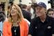 EL SEGUNDO, CA - AUGUST 10: Jim Buss and his sister Jeanie Buss of the Los Angeles lakers attend a news conference where Dwight Howard was introduced as the newest member of the team at the Toyota Sports Center on August 10, 2012 in El Segundo, California. The Lakers acquired Howard from Orlando Magic in a four-team trade. In addition Lakers wil receive Chris Duhon and Earl Clark from the Magic. (Photo by Kevork Djansezian/Getty Images)