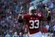 PASADENA, CA - JANUARY 01: Stepfan Taylor #33 of the Stanford Cardinal reacts after scoring on a three-yard touchdown in the first quarter against the Wisconsin Badgers in the 99th Rose Bowl Game Presented by Vizio on January 1, 2013 at the Rose Bowl in Pasadena, California. (Photo by Robert Laberge/Getty Images)