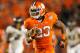 MIAMI GARDENS, FL - JANUARY 04: Andre Ellington #23 of the Clemson Tigers runs for a 68-yard rushing touchdown in the first quarter against the West Virginia Mountaineers during the Discover Orange Bowl at Sun Life Stadium on January 4, 2012 in Miami Gardens, Florida. (Photo by Mike Ehrmann/Getty Images)