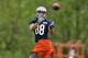 LAKE FOREST, IL - MAY 12: Tight end Evan Rodriguez #88 of the Chicago Bears catches a pass during rookie minicamp at Halas Hall on May 12, 2012 in Chicago, Illinois. Rodriguez was the Bears' fourth round pick in the 2012 draft. (Photo by Brian Kersey/Getty Images)