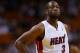 MIAMI, FL - JANUARY 23: Dwyane Wade #3 of the Miami Heat looks on during a game against the Toronto Raptors at American Airlines Arena on January 23, 2013 in Miami, Florida. (Photo by Mike Ehrmann/Getty Images)