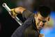 MELBOURNE, AUSTRALIA - JANUARY 24: Novak Djokovic of Serbia celebrates winning his Semifinal match against David Ferrer of Spain during day eleven of the 2013 Australian Open at Melbourne Park on January 24, 2013 in Melbourne, Australia. (Photo by Quinn Rooney-Pool/Getty Images)