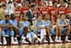 Jan 26, 2013; Raleigh, NC, USA; North Carolina Tar Heels forward Desmond Hubert (14) and teammates Joel James (0) , J.P. Tokoto (25) , Luke Davis (4) Brice Johnson (11) and Jackson Simmons (21) look on from the bench during the second half against the North Carolina State Wolfpack at PNC Arena. North Carolina State won 91-83. Mandatory Credit: Rob Kinnan-USA TODAY Sports