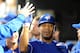 BALTIMORE, MD - SEPTEMBER 26: Edwin Encarnacion #10 of the Toronto Blue Jays celebrates hitting a solo home run in first inning during a baseball game against the Baltimore Orioles on September 26, 2012 at Oriole Park at Camden Yards in Baltimore, Maryland. (Photo by Mitchell Layton/Getty Images)
