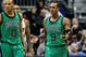 Jan 25, 2013; Atlanta, GA, USA; Boston Celtics point guard Rajon Rondo (9) reacts to a call in overtime against the Atlanta Hawks at Philips Arena. The Hawks won 123-111. Mandatory Credit: Daniel Shirey-USA TODAY Sports