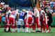 HONOLULU, HI - JANUARY 27: Jeff Saturday #63 of the Green Bay Packers huddles with the AFC team against the National Football Conference team during the 2013 Pro Bowl at Aloha Stadium on January 27, 2013 in Honolulu, Hawaii (Photo by Scott Cunningham/Getty Images)