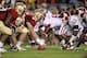 TALLAHASSEE, FL - SEPTEMBER 17: The Florida State Seminoles on offense against the Oklahoma Sooners at Doak Campbell Stadium on September 17, 2011 in Tallahassee, Florida. (Photo by Ronald Martinez/Getty Images)