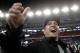 FOXBORO, MA - JANUARY 20: Head coach John Harbaugh of the Baltimore Ravens celebrates after defeating the New England Patriots in the 2013 AFC Championship game at Gillette Stadium on January 20, 2013 in Foxboro, Massachusetts. The Baltimore Ravens defeated the New England Patriots 28-13. (Photo by Jim Rogash/Getty Images)