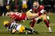 NaVorro Bowman makes one of his few postseason tackles.
