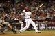 PHOENIX, AZ - OCTOBER 02: Justin Upton #10 of the Arizona Diamondbacks bats against the Colorado Rockies during the MLB game at Chase Field on October 2, 2012 in Phoenix, Arizona. The Diamondbacks defeated the Rockies 5-3. (Photo by Christian Petersen/Getty Images)