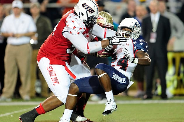 Kenjon Barner and Kyle Long Get Loose at Senior Bowl