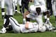 Hard to complete passes when you are in this position all the time.