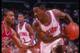 1989-1990: Guard Joe Dumars of the Detroit Pistons moves the ball during a game. Mandatory Credit: ALLSPORT USA /Allsport Mandatory Credit: ALLSPORT USA /Allsport
