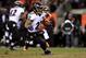 DENVER, CO - JANUARY 12: Ray Rice #27 of the Baltimore Ravens runs with the ball against the Denver Broncos during the AFC Divisional Playoff Game at Sports Authority Field at Mile High on January 12, 2013 in Denver, Colorado. (Photo by Doug Pensinger/Getty Images)