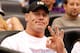 ST. PETERSBURG - OCTOBER 04: Celebrity John Cena takes in Game Four of the American League Division Series between of the Tampa Bay Rays and the Texas Rangers at Tropicana Field on October 4, 2011 in St. Petersburg, Florida. (Photo by J. Meric/Getty Images)