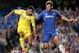 LONDON, ENGLAND - AUGUST 22: Jobi McAnuff of Reading and Branislav Ivanovic of Chelsea battle for the ball during the Barclays Premier League match between Chelsea and Reading at Stamford Bridge on August 22, 2012 in London, England. (Photo by Mark Thompson/Getty Images)