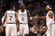 Jan 27, 2013; Boston, MA, USA; Boston Celtics power forward Jared Sullinger (7), power forward Kevin Garnett (5) and small forward Paul Pierce (left) celebrate during the first half of a game against the Miami Heat at TD Garden. Mandatory Credit: Mark L. Baer-USA TODAY Sports