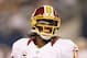 ARLINGTON, TX - NOVEMBER 22: Robert Griffin III #10 of the Washington Redskins during a Thanksgiving Day game against the Dallas Cowboys at Cowboys Stadium on November 22, 2012 in Arlington, Texas. (Photo by Ronald Martinez/Getty Images)
